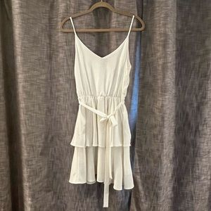 White summer dress. Brand she and sky; size: S. Slightly used.